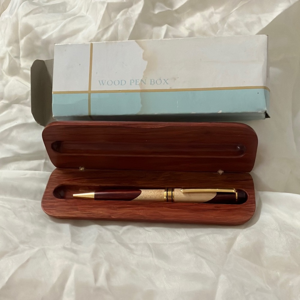 Wood pen in box